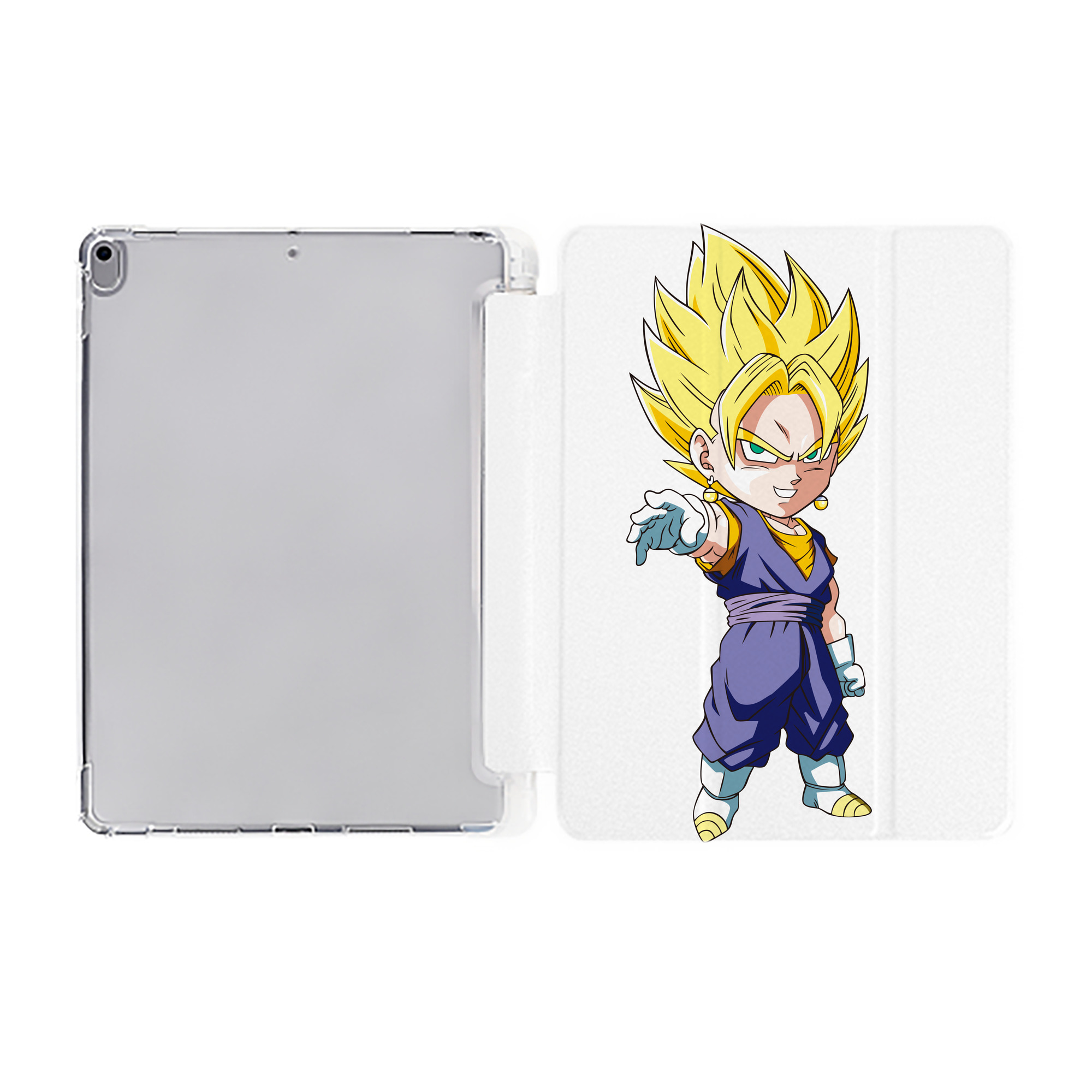 （画像用） ドラゴンボール ベジット DRAGON BALL Vegetto IPad ケース ペン収納付き 三つ折りスタンド PUレザー×シリコン 対応機種9.5/10.5/10.9インチ